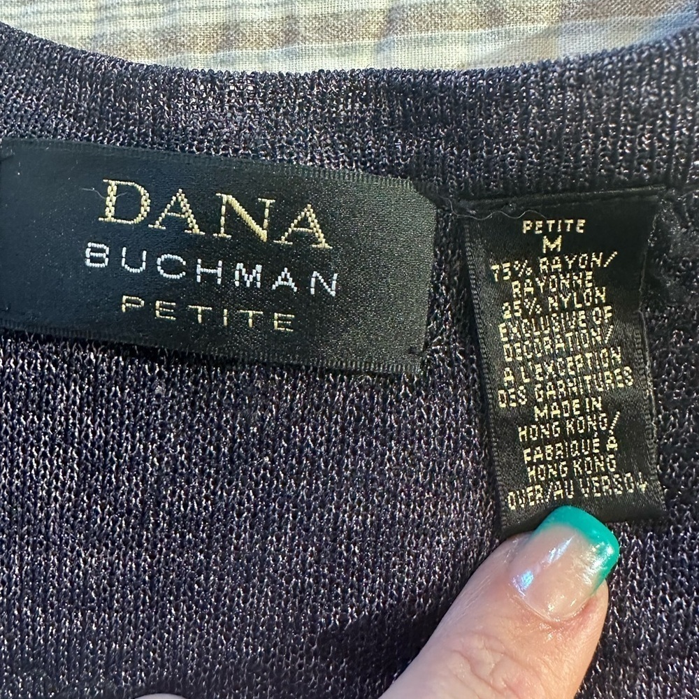 Dana Buchman Petite Purple Tank and Cardigan Set, Size M - Picture 13 of 13